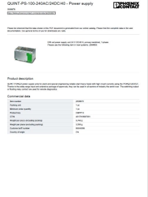 QUINT-PS-100-240AC_24DC_40-TECHNICAL DESCRIPTION