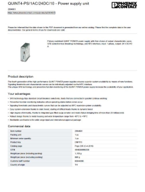 QUINT4-PS_1AC_24DC_10-Technical description